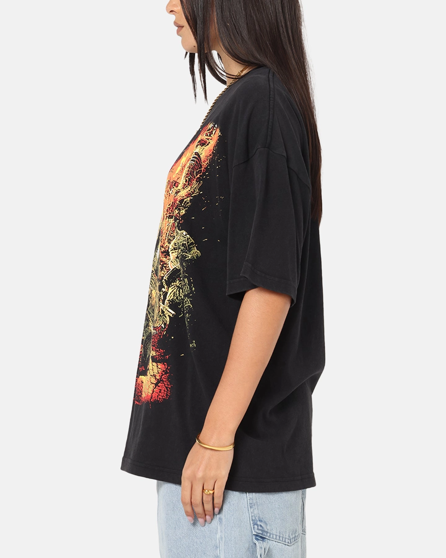 Minimal Comfort Wear Low Environmental Impact 73 Studio X Gears Of War '06 Gears Of Wear Vintage T-Shirt Black Acidwash