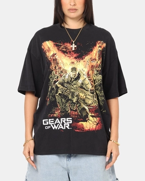 Casual Wearable 73 Studio X Gears Of War '06 Gears Of Wear Vintage T-Shirt Black Acidwash