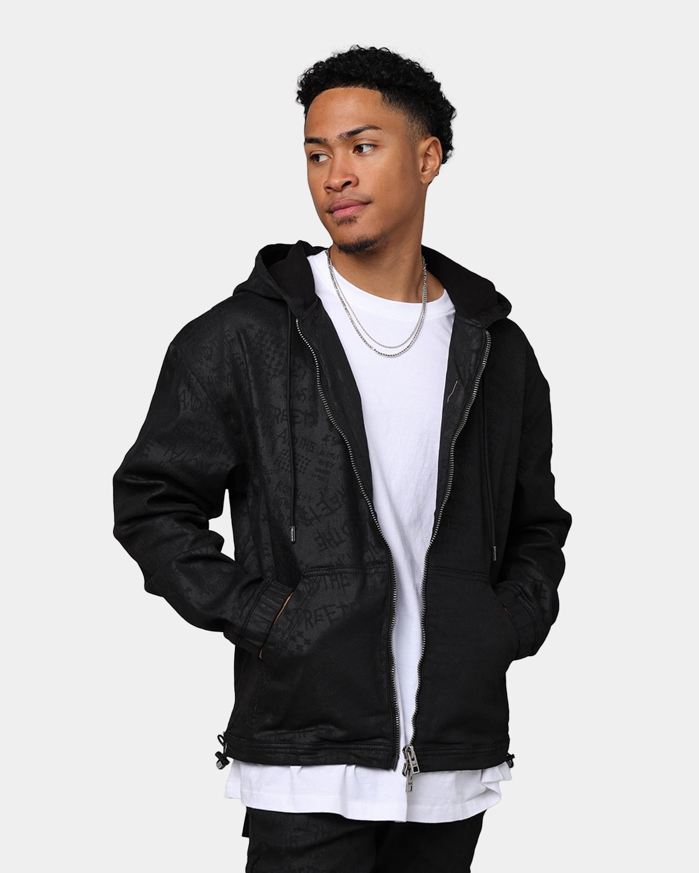 Athletic Wear Tradition Ksubi Zip Grease Hoodie Black