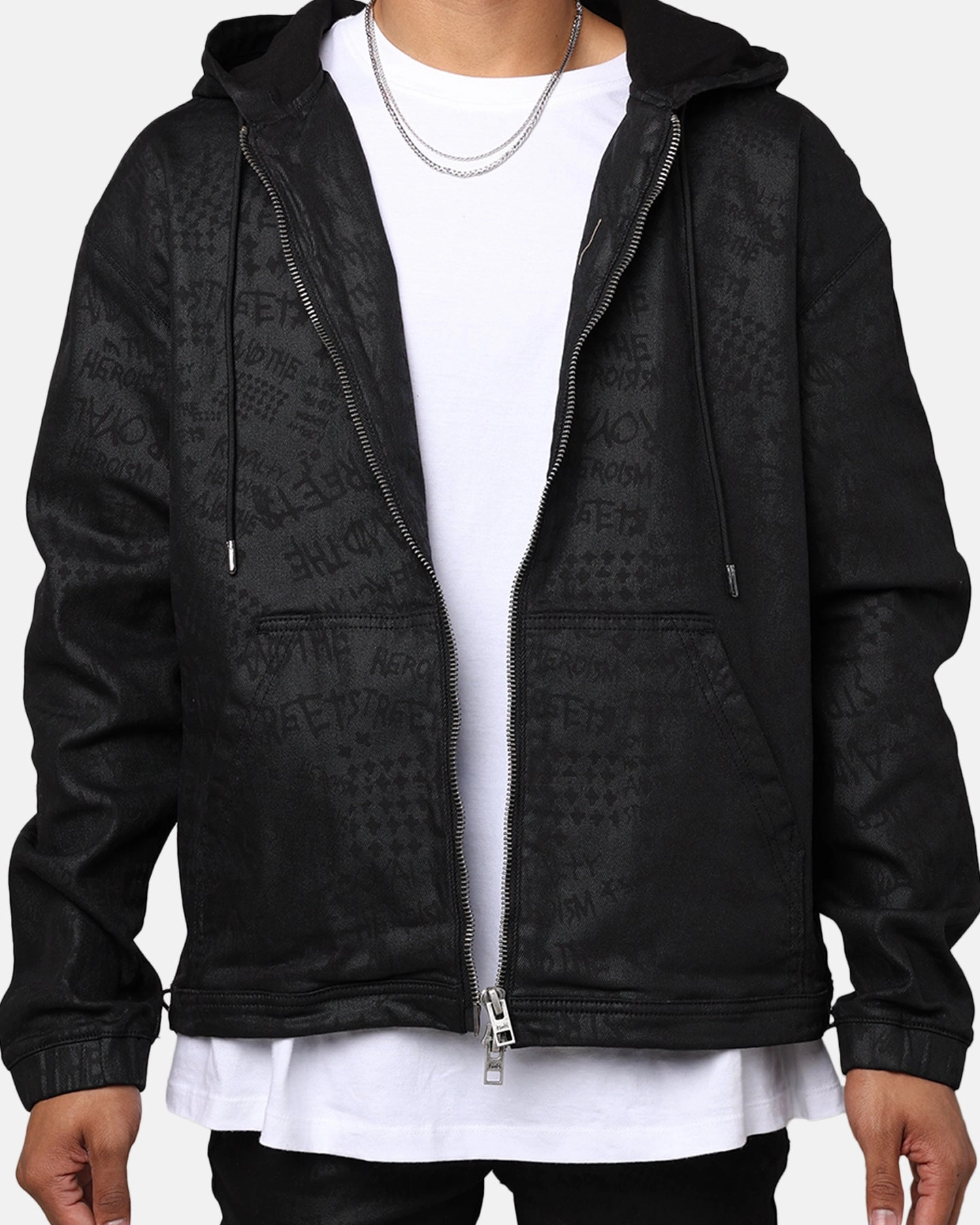 Ksubi Zip Grease Hoodie Black Urban Chic