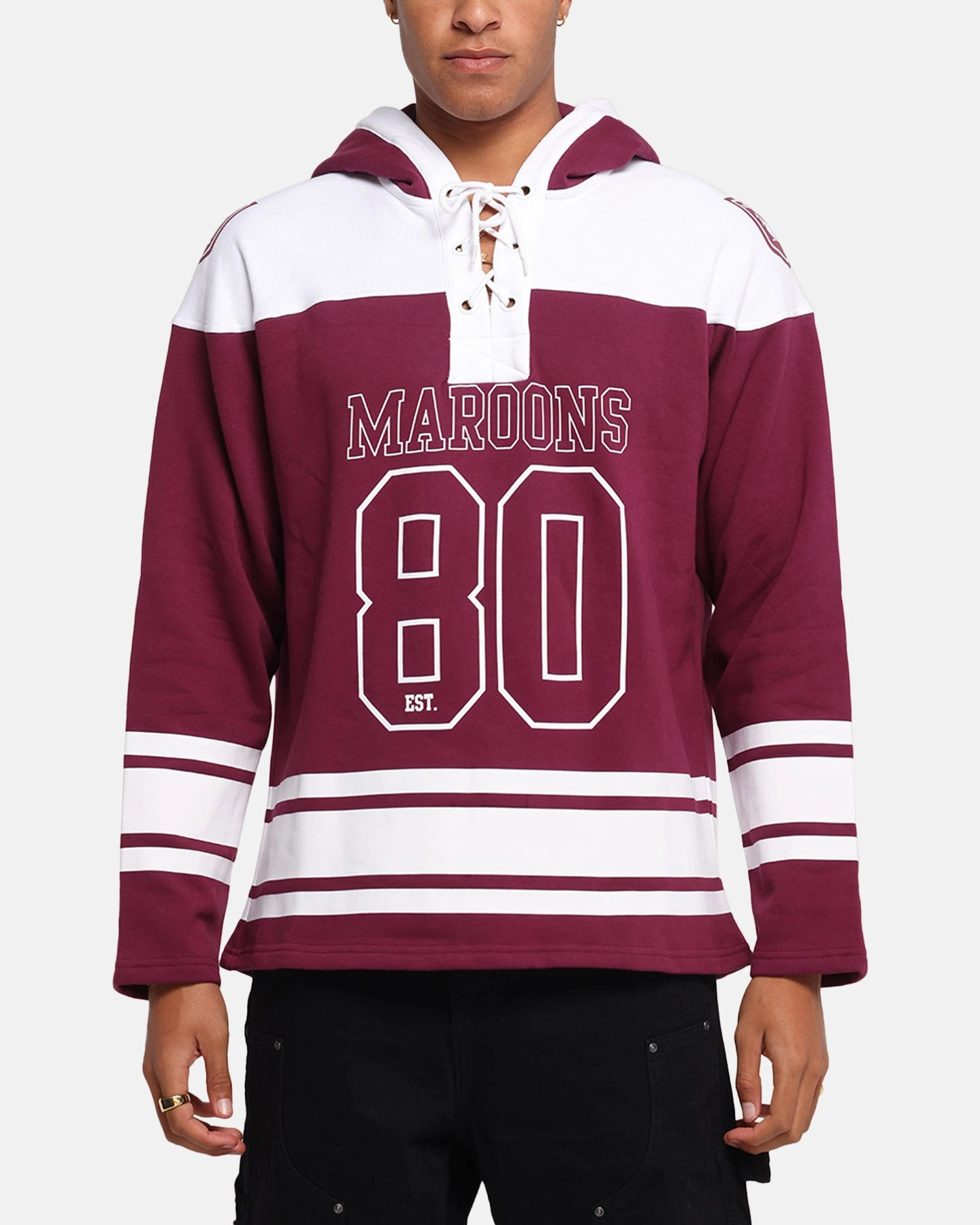 Queensland Rugby League Queensland Maroons Panel Hoodie Maroon Dragonfly like