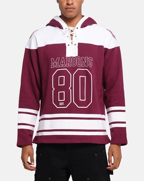 Queensland Rugby League Queensland Maroons Panel Hoodie Maroon Dragonfly like