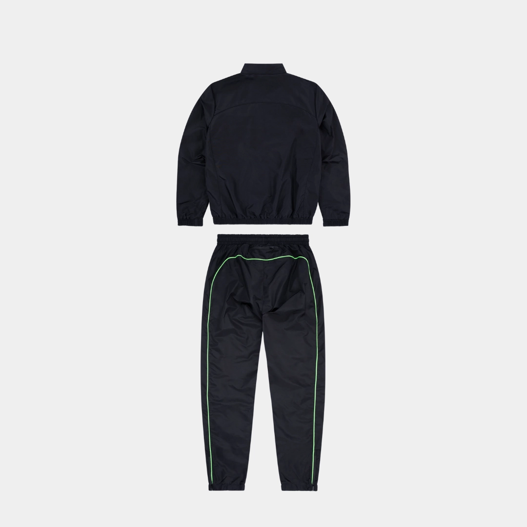 Syna Logo Shell Tracksuit - Black/Neon Green Impact Absorption Layer non-hooded