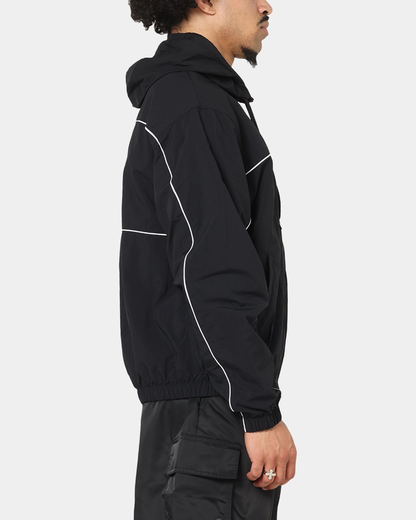 Potential plus-size Nike Club Athlete Hooded Jacket Black/White/White