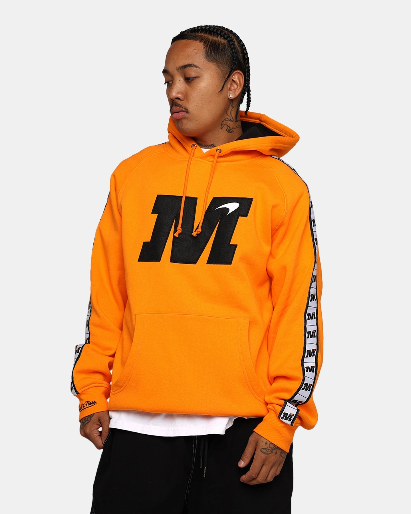 Mitchell & Ness X McLaren X Culture Kings Las Vegas Collection Big Logo Fleece Hoodie Orange Score Brand Name