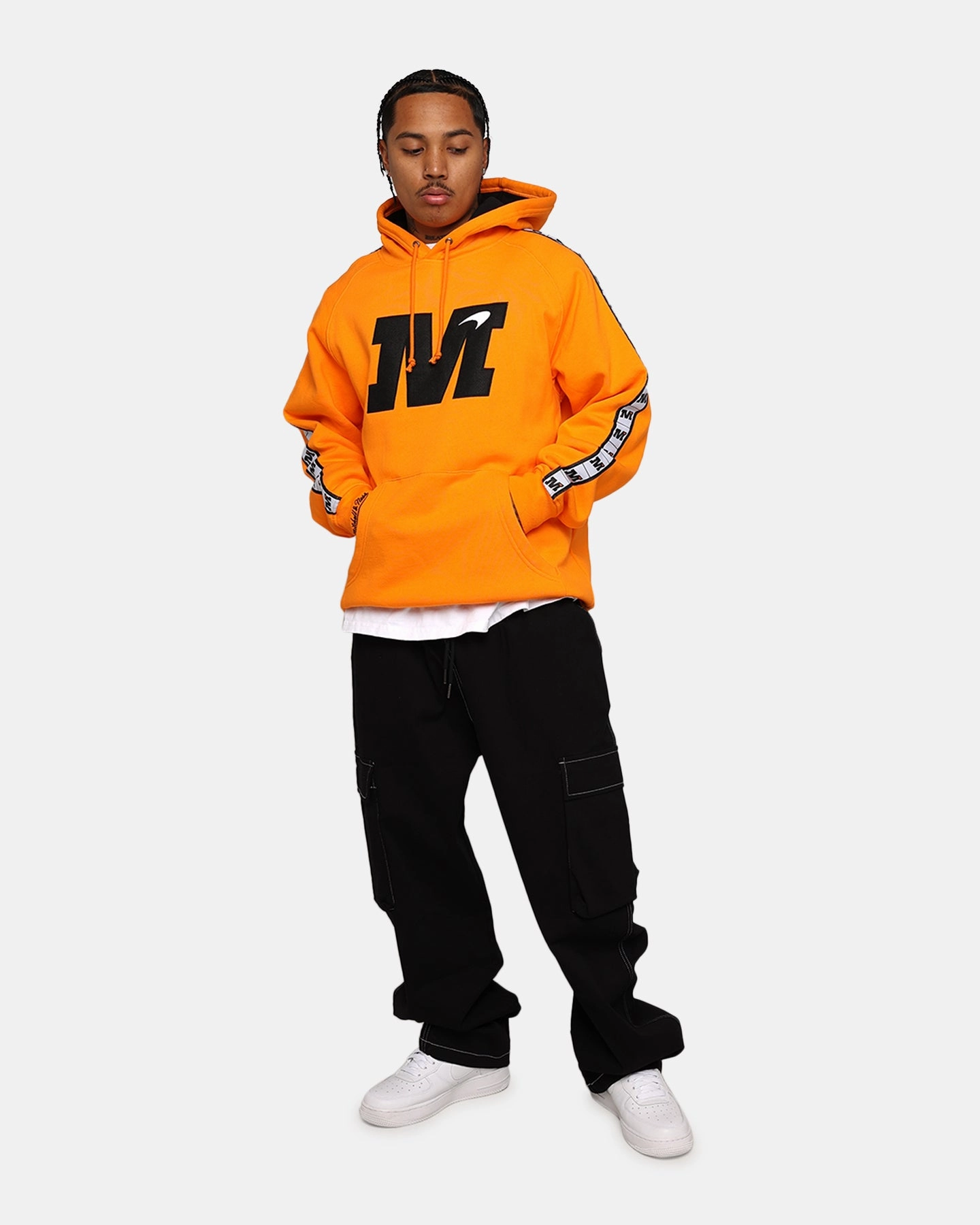 self - treat Mitchell & Ness X McLaren X Culture Kings Las Vegas Collection Big Logo Fleece Hoodie Orange