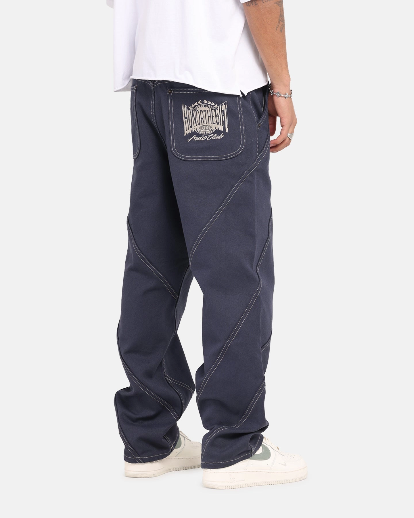 Breathable Lining Honor The Gift Racing Panel Pants Navy