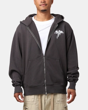 Sworn To Us Standard Issue Spirit Full Zip Jacket Washed Black Warm and Practical