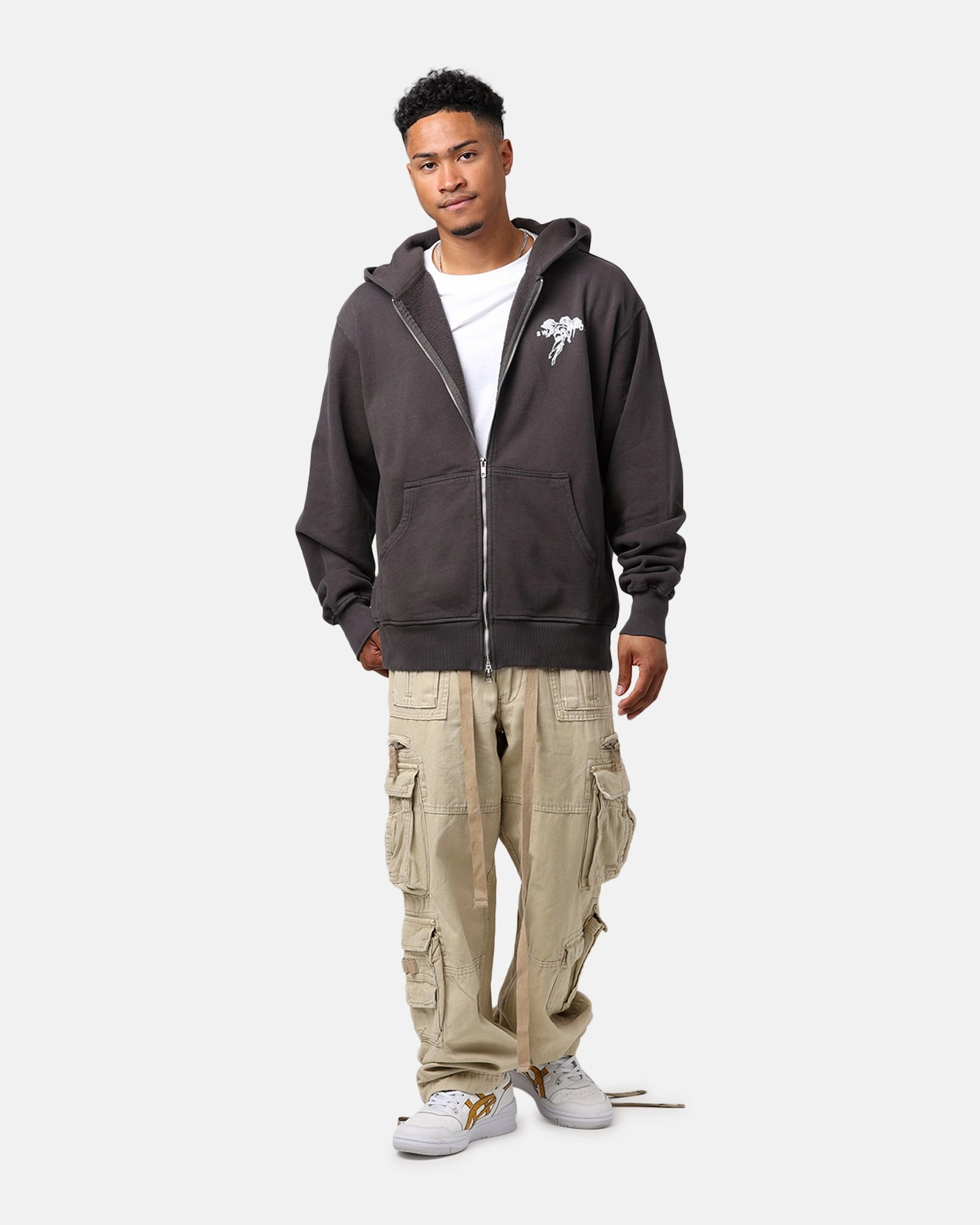 Sworn To Us Standard Issue Spirit Full Zip Jacket Washed Black Condition self - treat