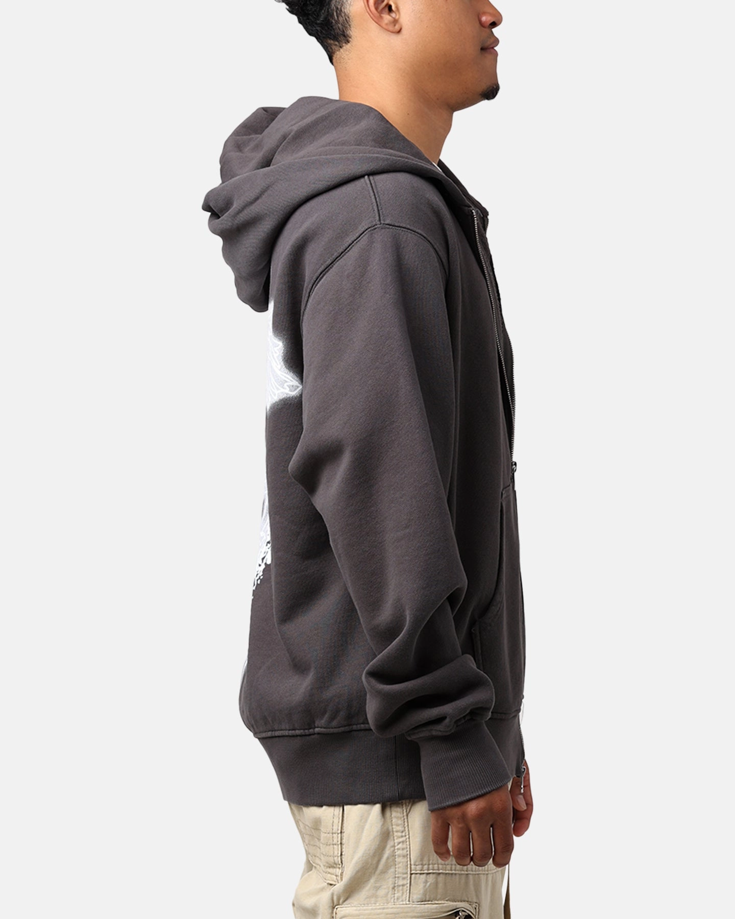 Sworn To Us Standard Issue Spirit Full Zip Jacket Washed Black Razor