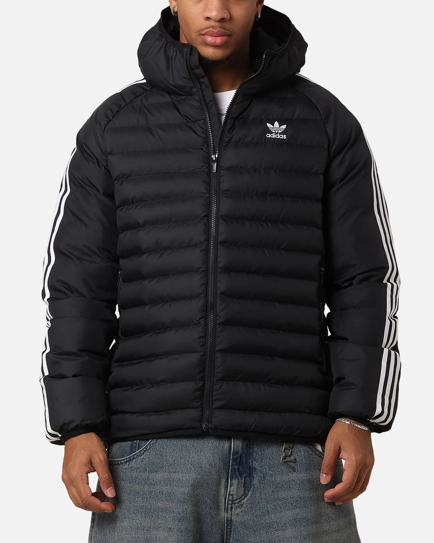 Adidas Padded Hooded Jacket Black/White Feel Neutral