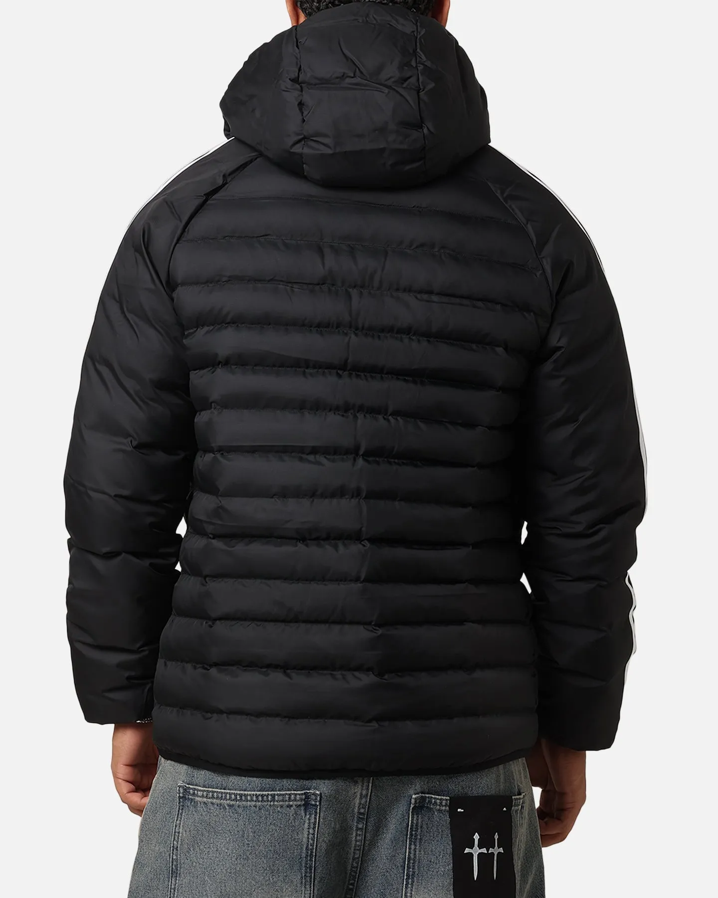 Adidas Padded Hooded Jacket Black/White Resist