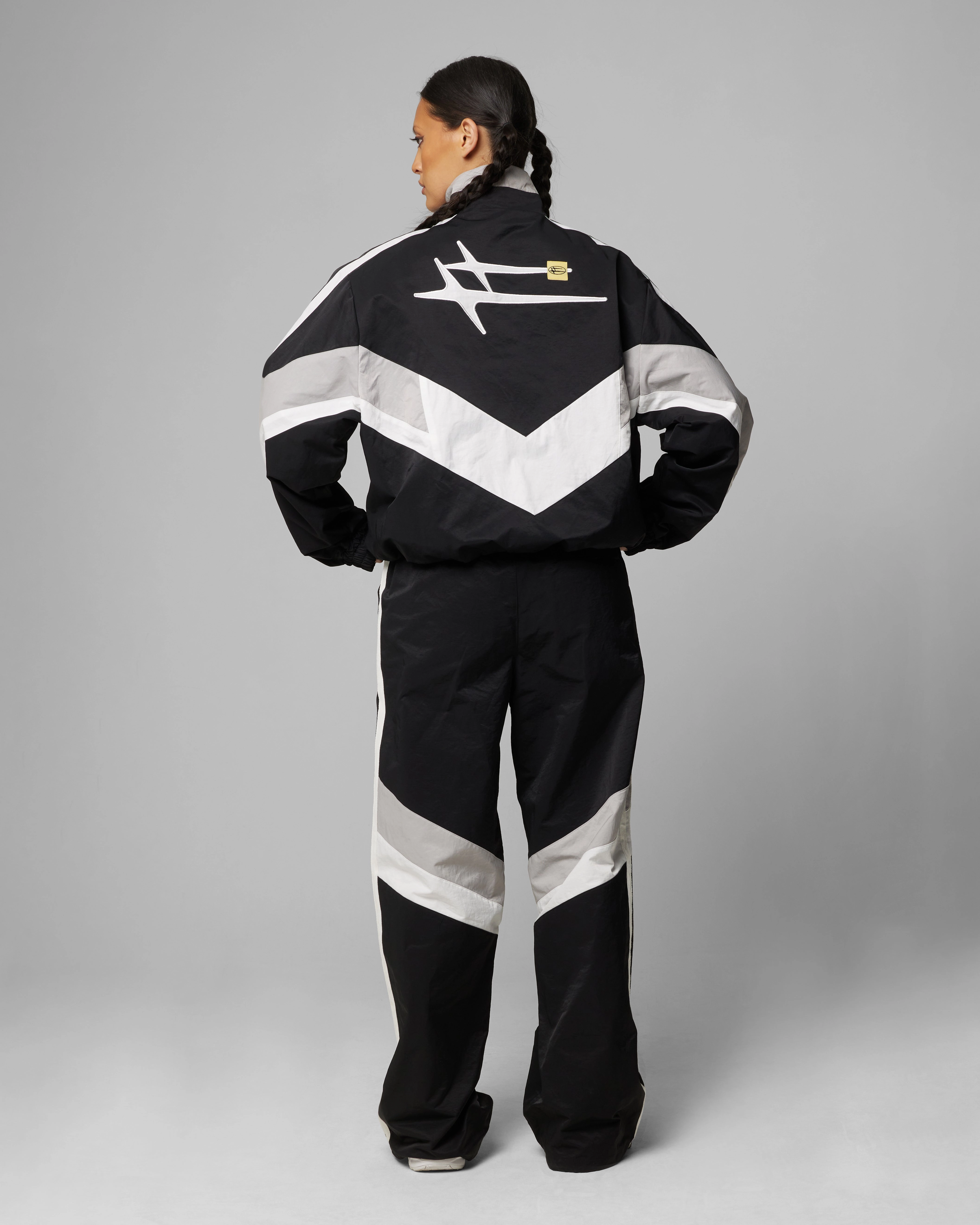 artists Loiter Hybrid Track Jacket Black/Grey