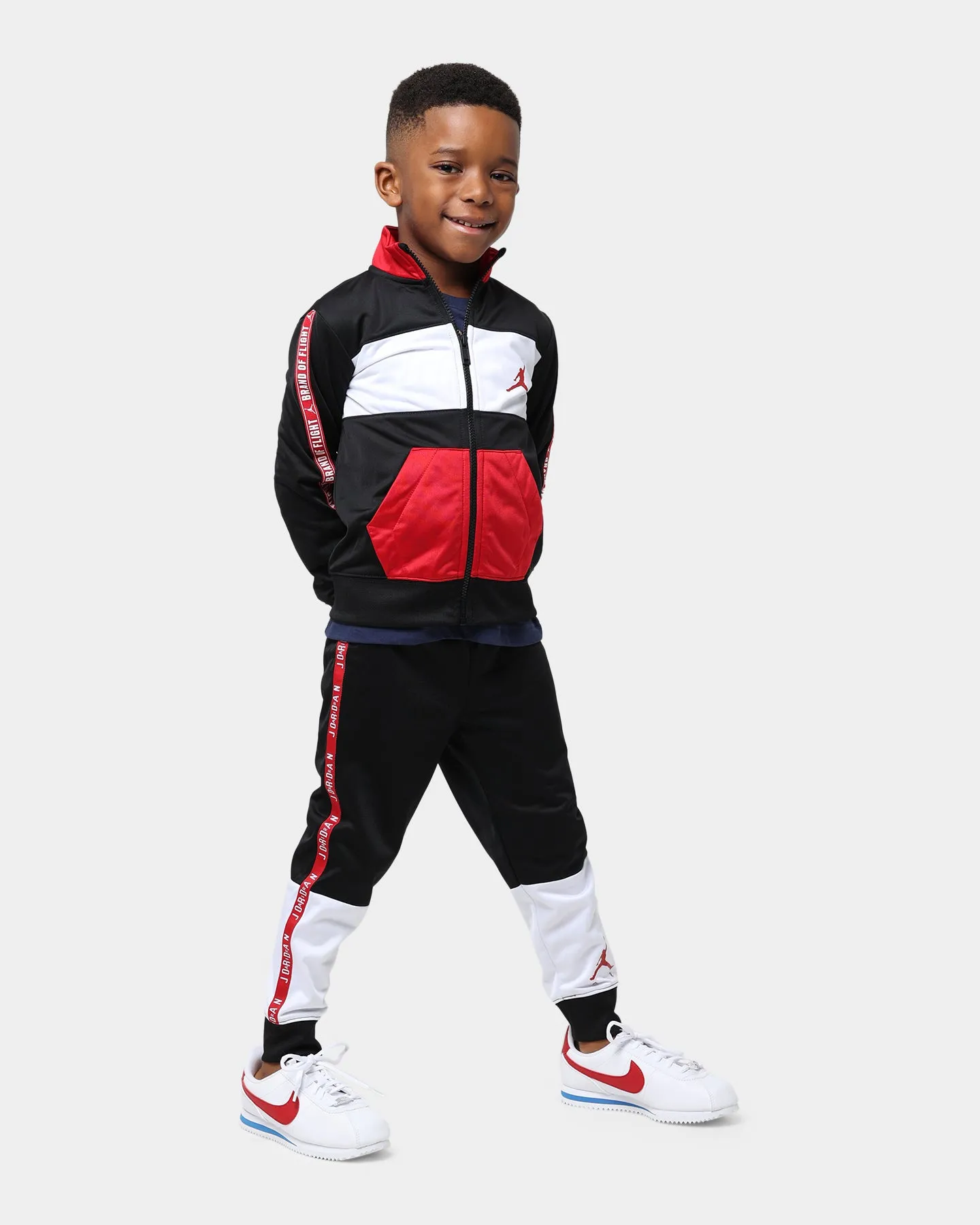 Skiing Microfiber Technology Jordan Kids' Jumpman Track Jacket Black/Gym Red