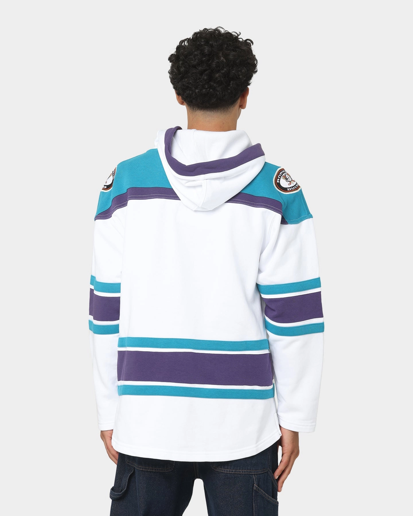 summer season 47 Brand Anaheim Ducks Superior Lacer Hoodie White Wash