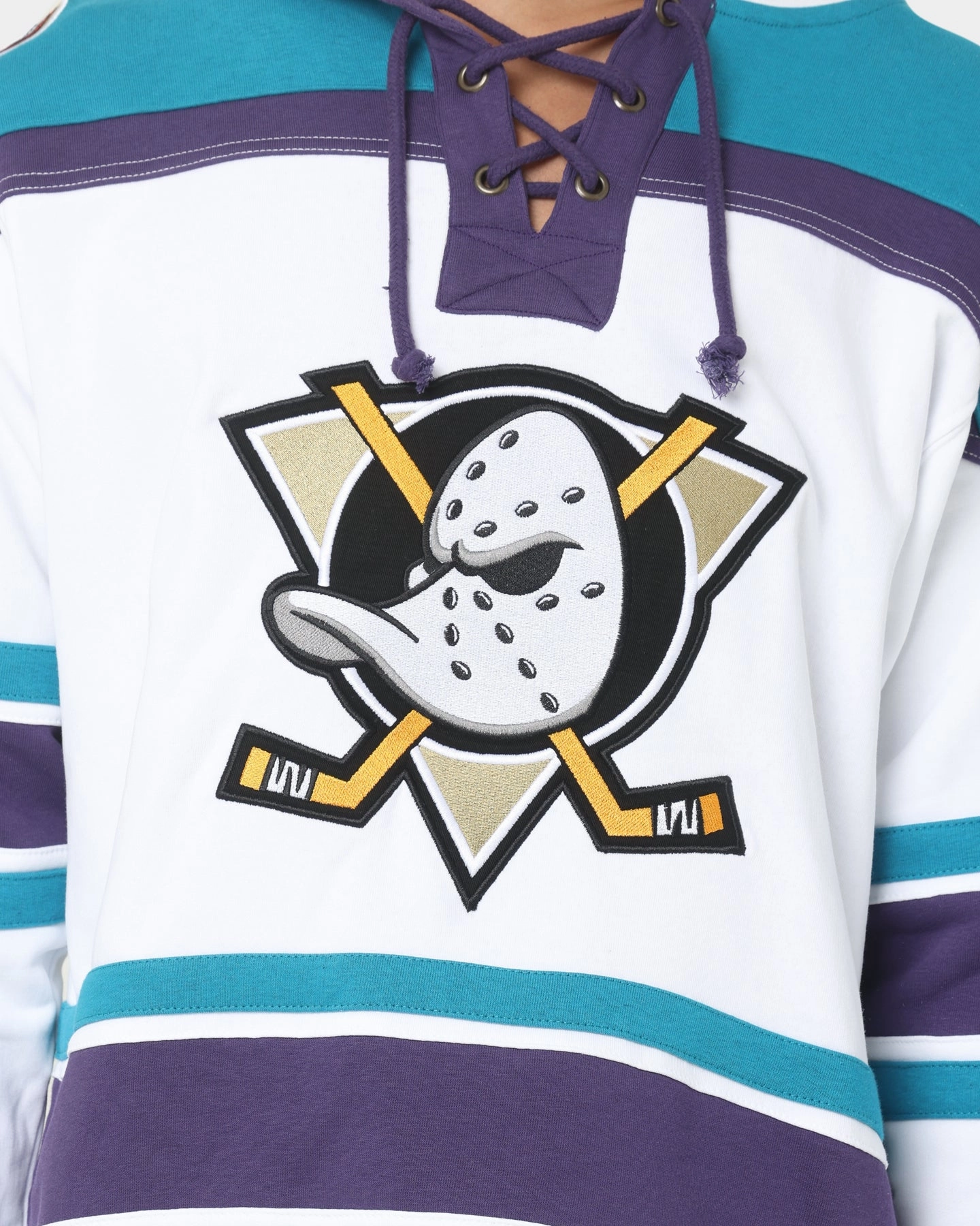 47 Brand Anaheim Ducks Superior Lacer Hoodie White Wash Bright Tones popular among teenagers