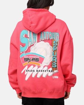 Mitchell & Ness San Antonio Spurs Basketball Hoodie Pepper Pink Hooded style Magnetic Closures