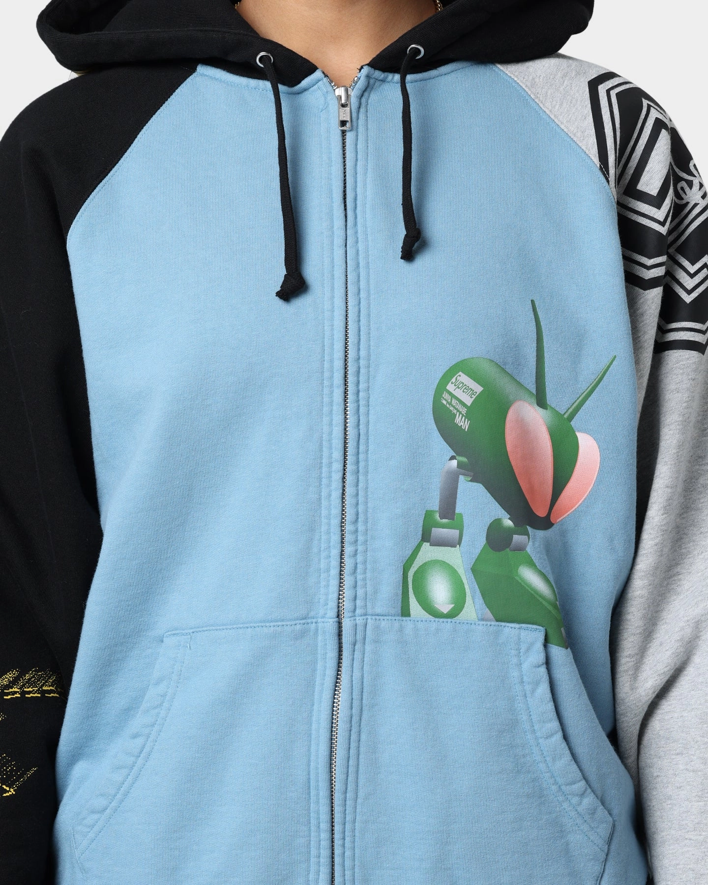 Windproof Jacket Supreme X Junya Zip Up Hooded Sweatshirt Rusty Blue