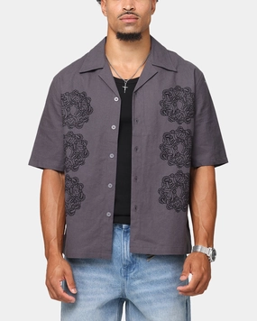Saint Morta Gardenia Button Up Shirt Black Shadow Durable Button Closures Standalone Option