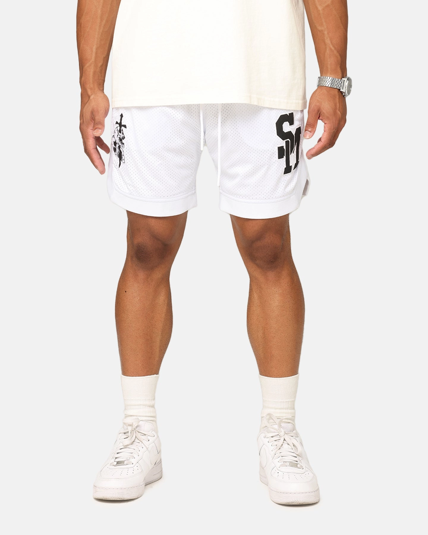 Saint Morta La Rambla Basketball Shorts White sustainable product Effortless Wear