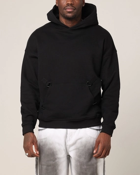 Saint Morta Raider Hoodie Black Office Articulated Seams