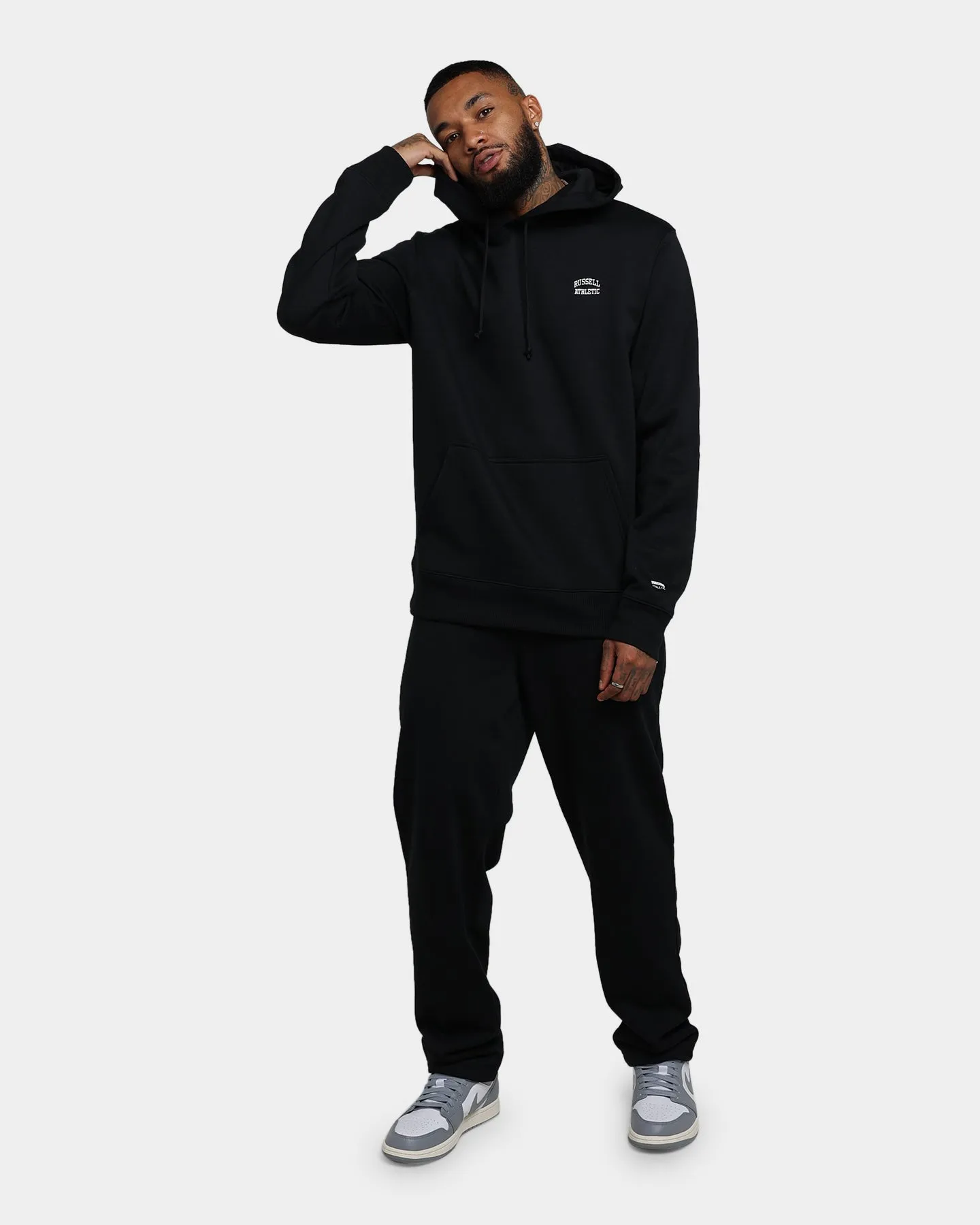 mountain scene Preserve Russell Athletic Originals Small Arch Hoodie Black