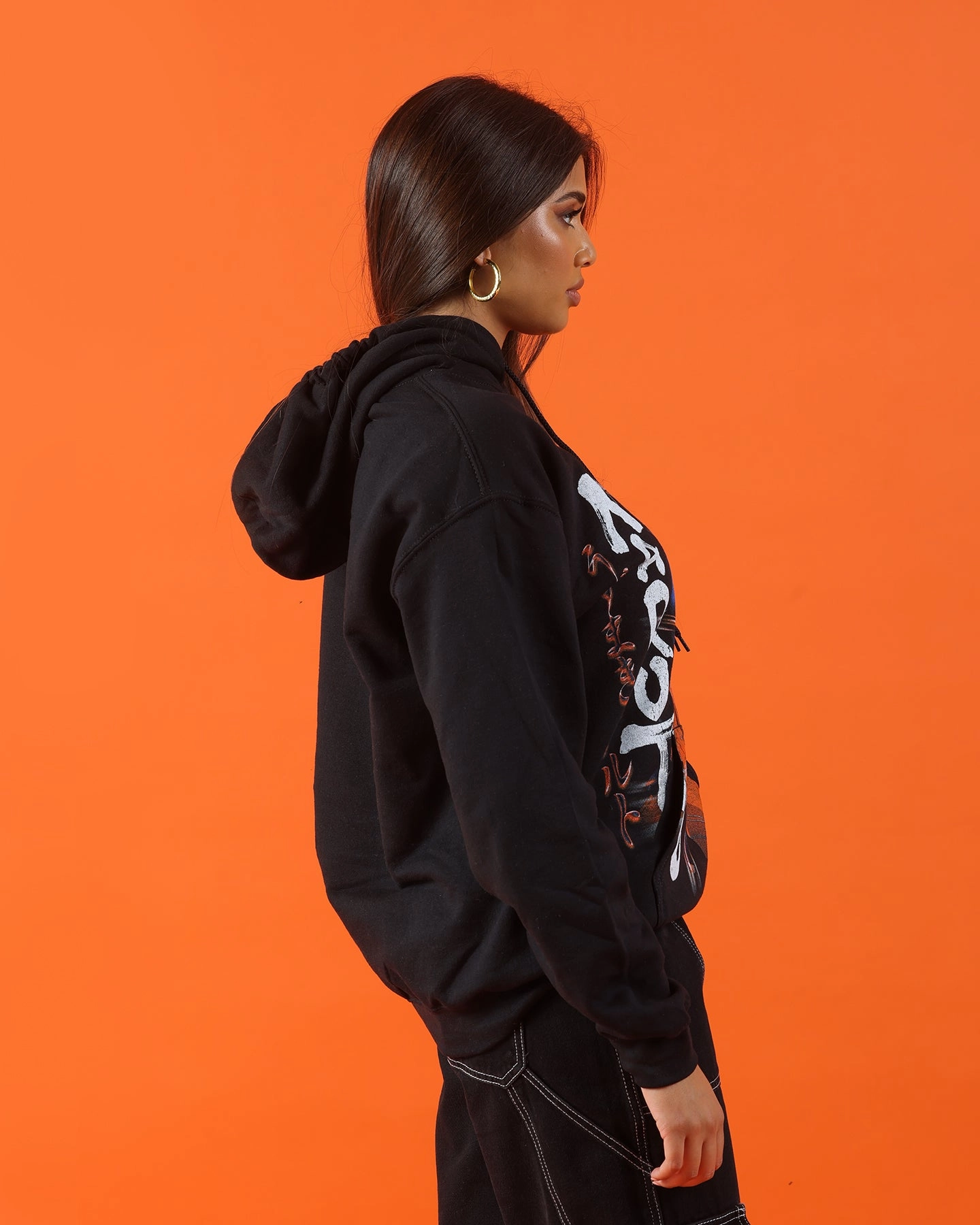 Goat Crew X Naruto Naruto Core Hoodie Black Versatile Fit Non Irritating Collar