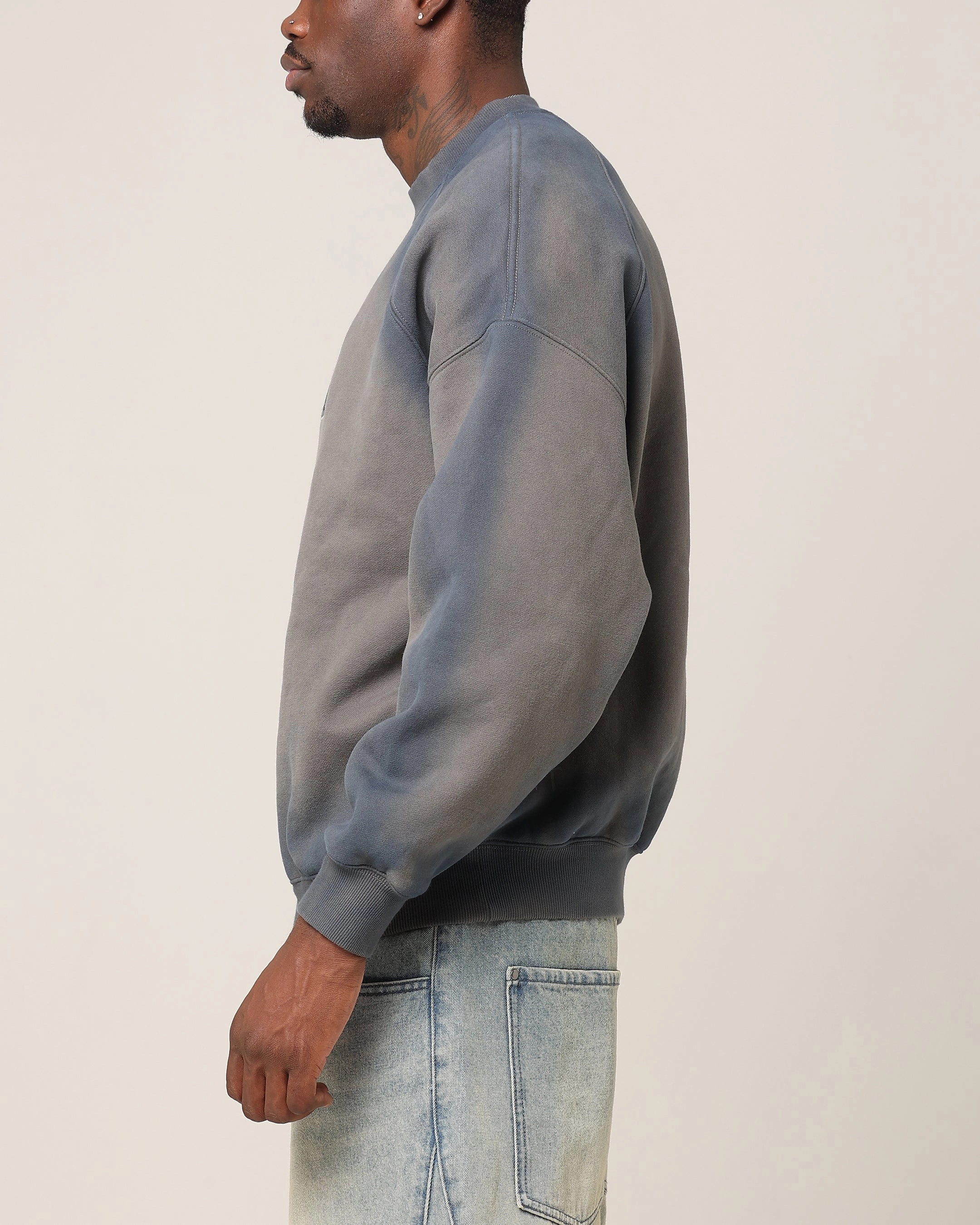Cold-Weather Layer Saint Morta Faded Motor Crewneck Charcoal