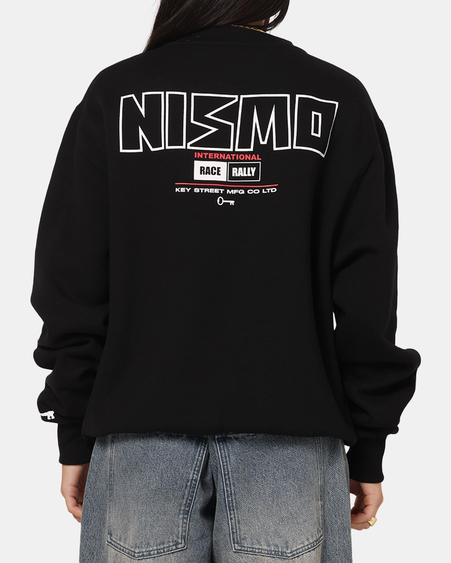 Everyday Wear Long Lasting Elasticity Key Street Nissan Nismo Classic Crewneck Black