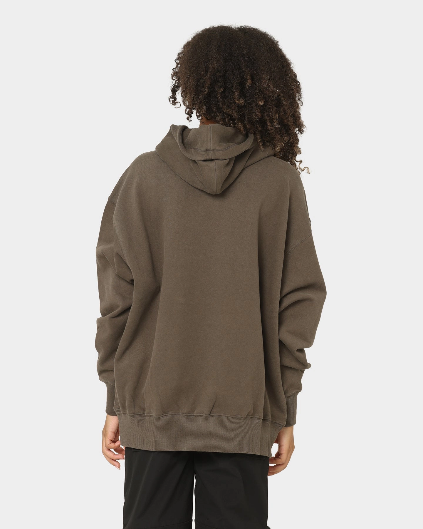 Calvin Klein Women's Mid Scale Monogram Hoodie Black/Olive Custom Ceremony
