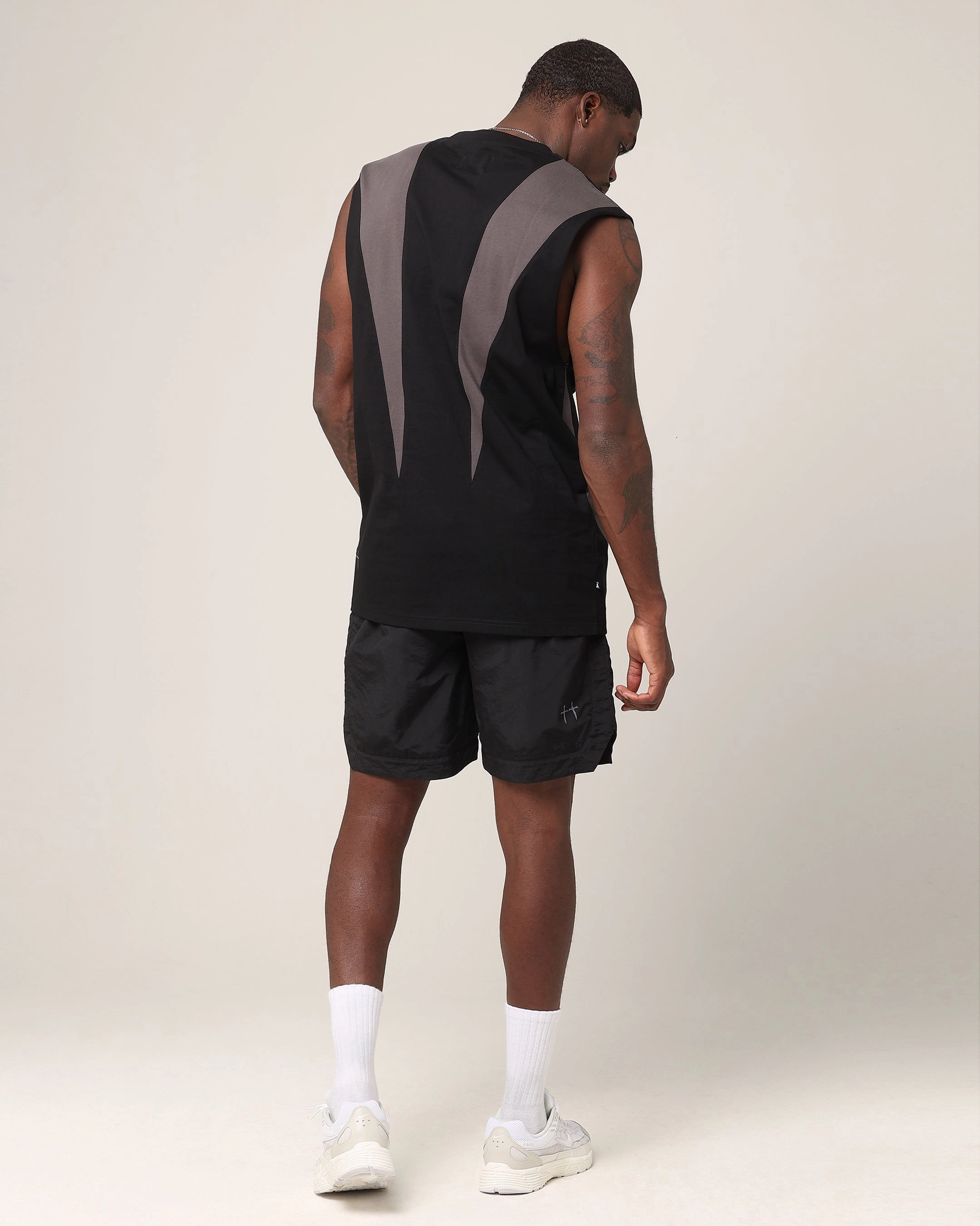 Saint Morta Rage Oversized Muscle T-Shirt Black/Grey Daily Trend Look Trendy Top