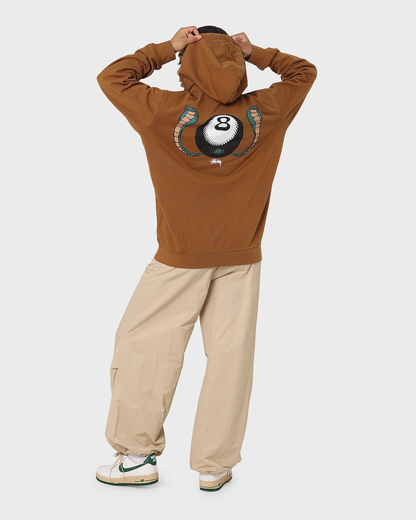 release Comfortable Shield Stussy 8 Snakes Hoodie Pigment Chocolate