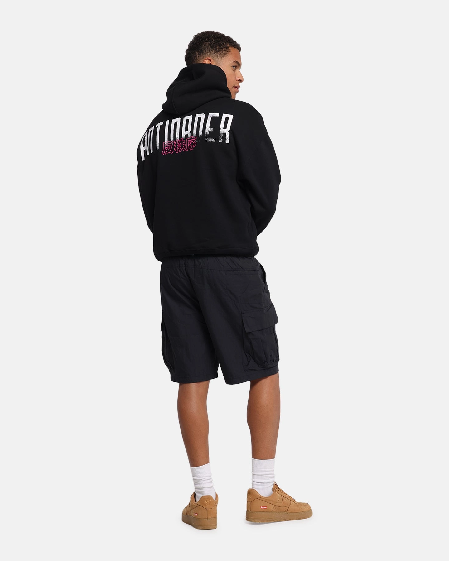 Breathable mesh lining The Anti Order Ryuken Boxy Hoodie Black