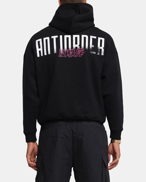 The Anti Order Ryuken Boxy Hoodie Black Flatlock Seams Comfortable