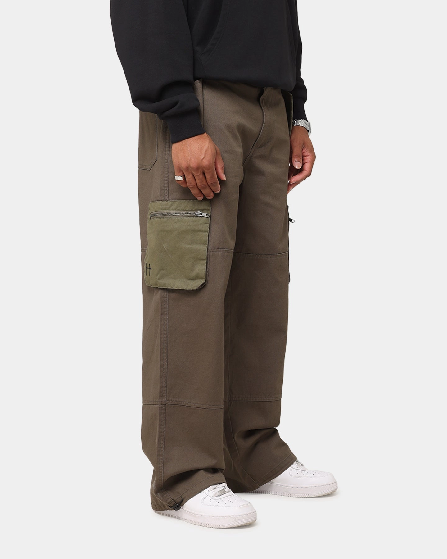 AbrasionResistantFabric Flexible Material Saint Morta Inutero Baggy Cargo Pants Vintage Khaki