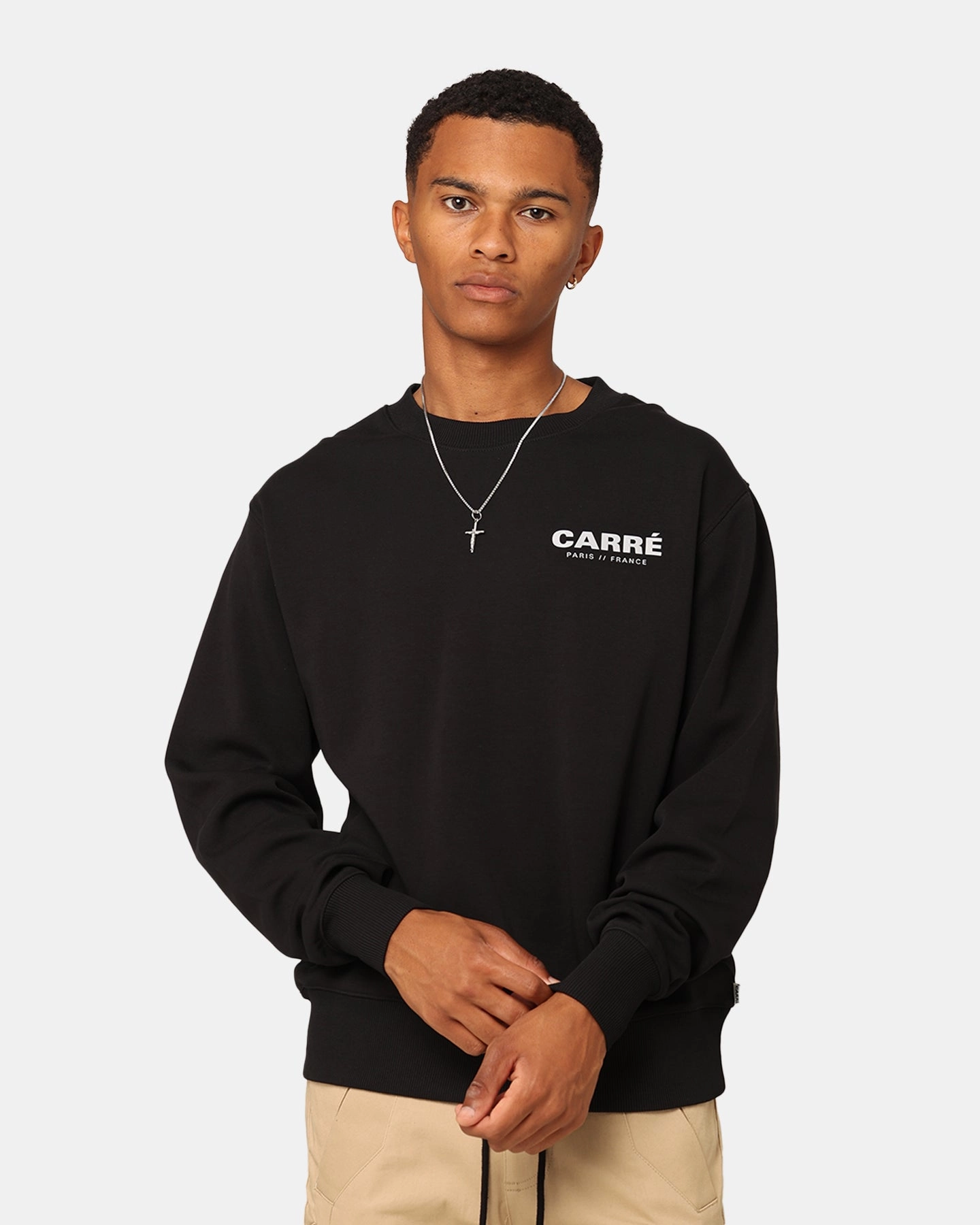 Carre Premium Motion Crewneck Black Chilly Ready Effortless Wear