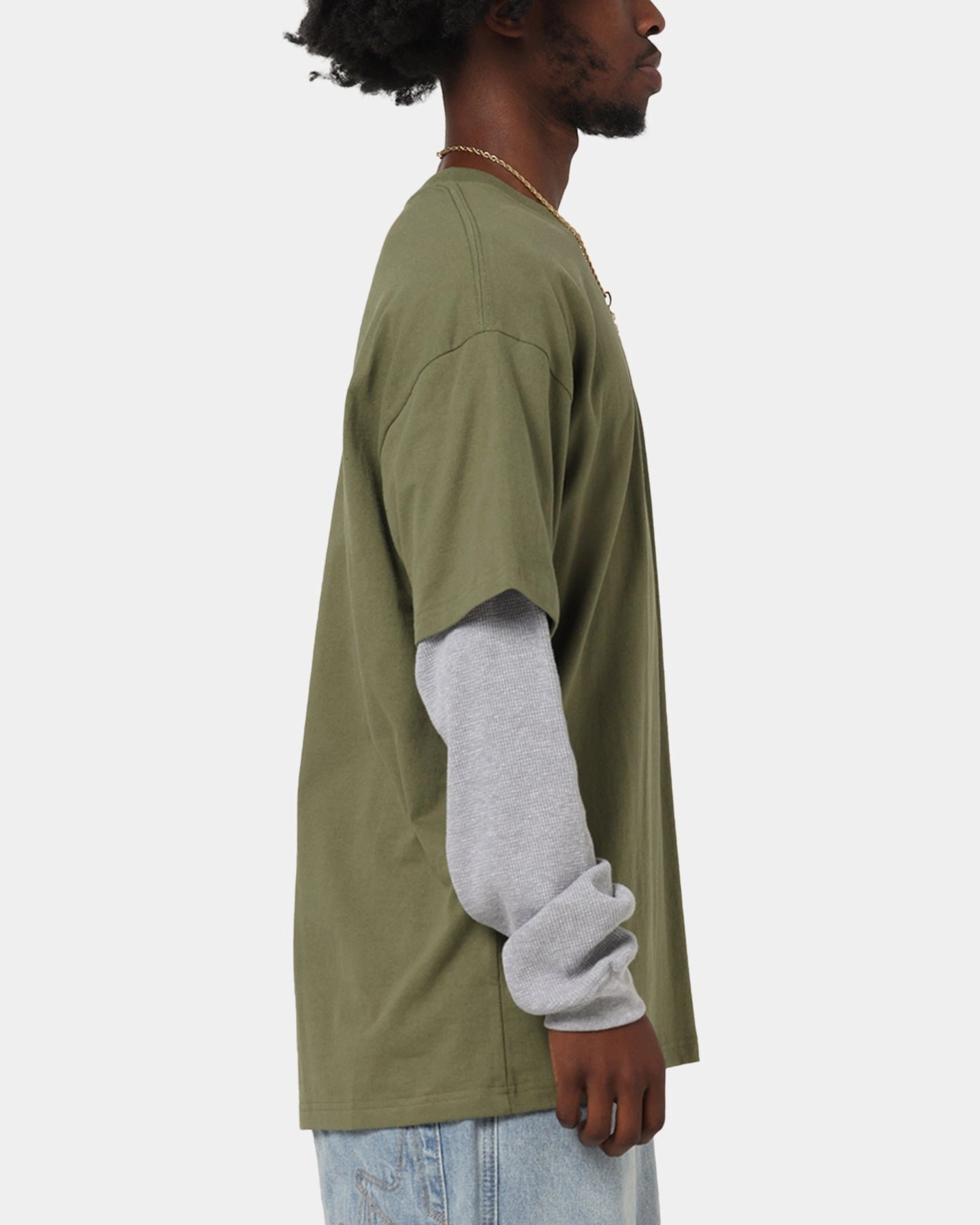 X-Large 91 Double Layer T-Shirt Pigment Olive Leisure Wear