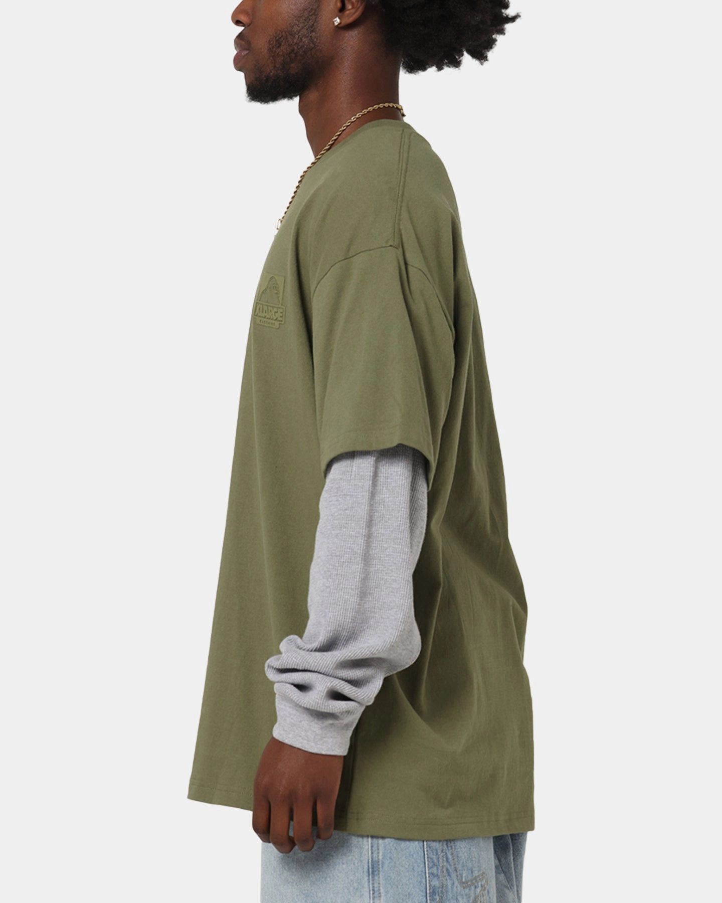 Printed uniqueness X-Large 91 Double Layer T-Shirt Pigment Olive