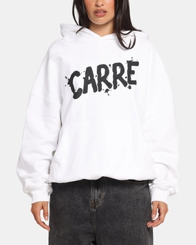 Carre Blotted Hoodie White Patchwork