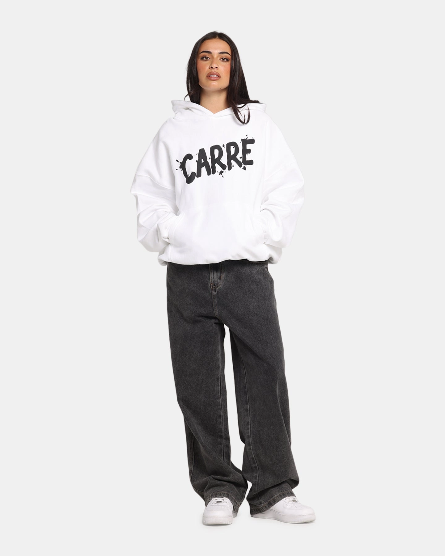 Versatile Clothing Carre Blotted Hoodie White