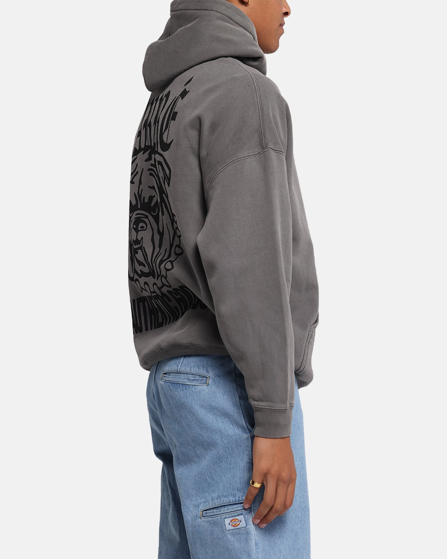 Reinforced Seams Carre Bulldog Hoodie Washed Charcoal
