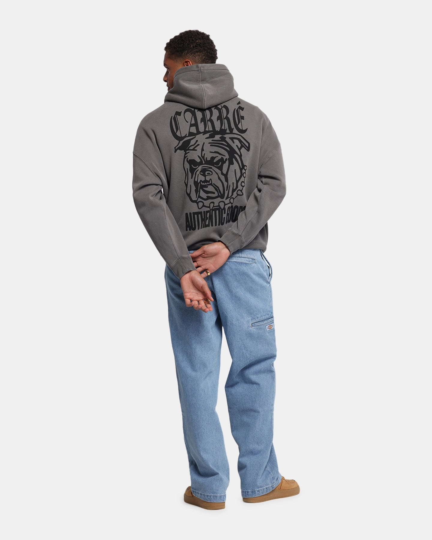 Carre Bulldog Hoodie Washed Charcoal Handsome Finish