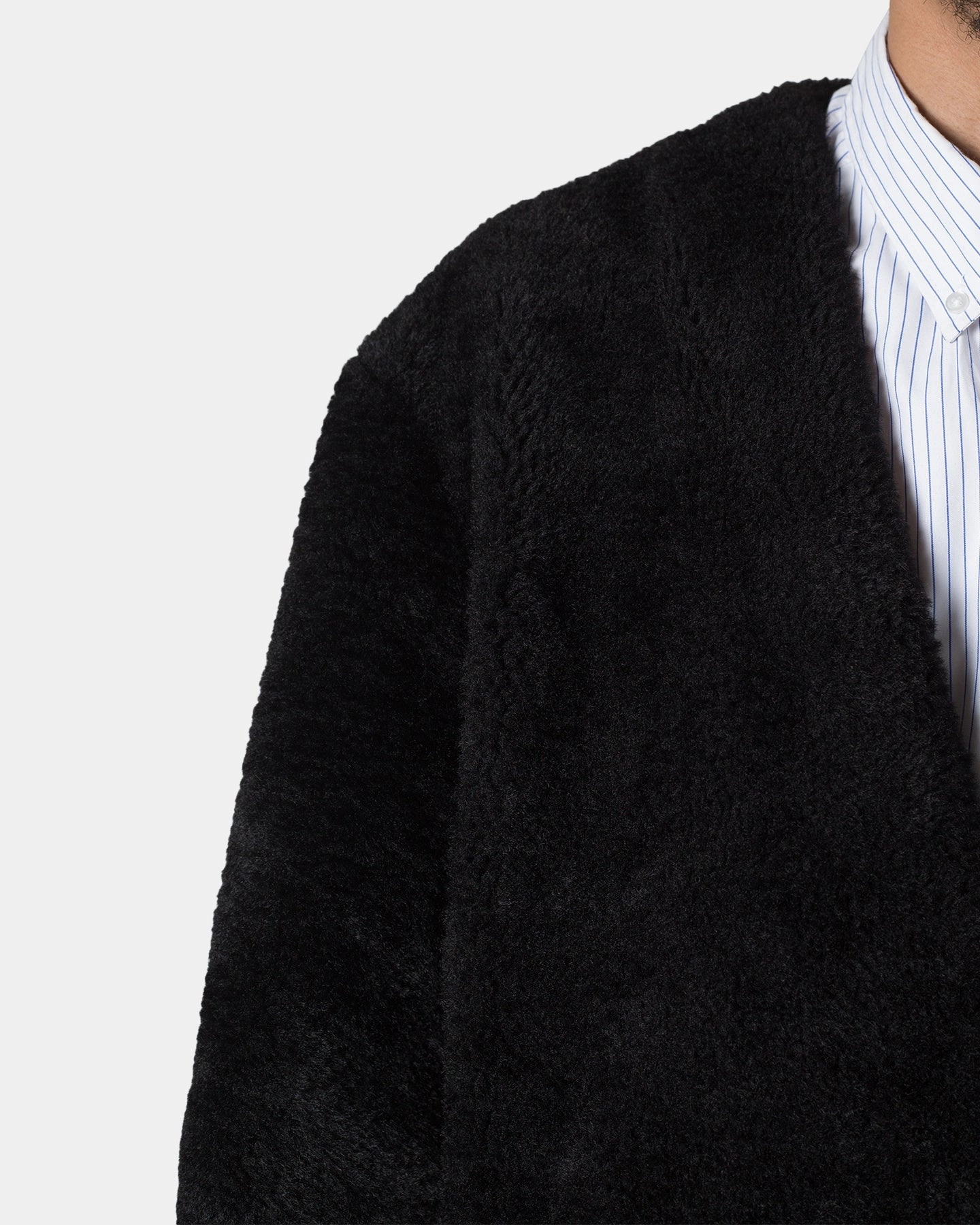 MNML Faux Fur Coat Black Adventure Wear Windproof Jacket