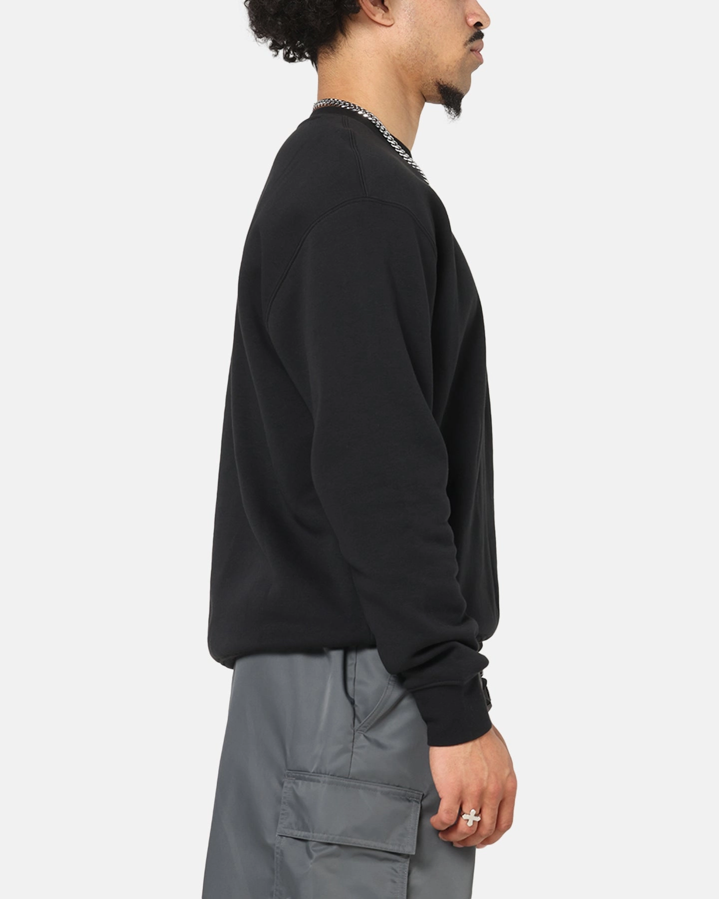 Jordan Brooklyn Fleece Crewneck Black/White Warm Touch