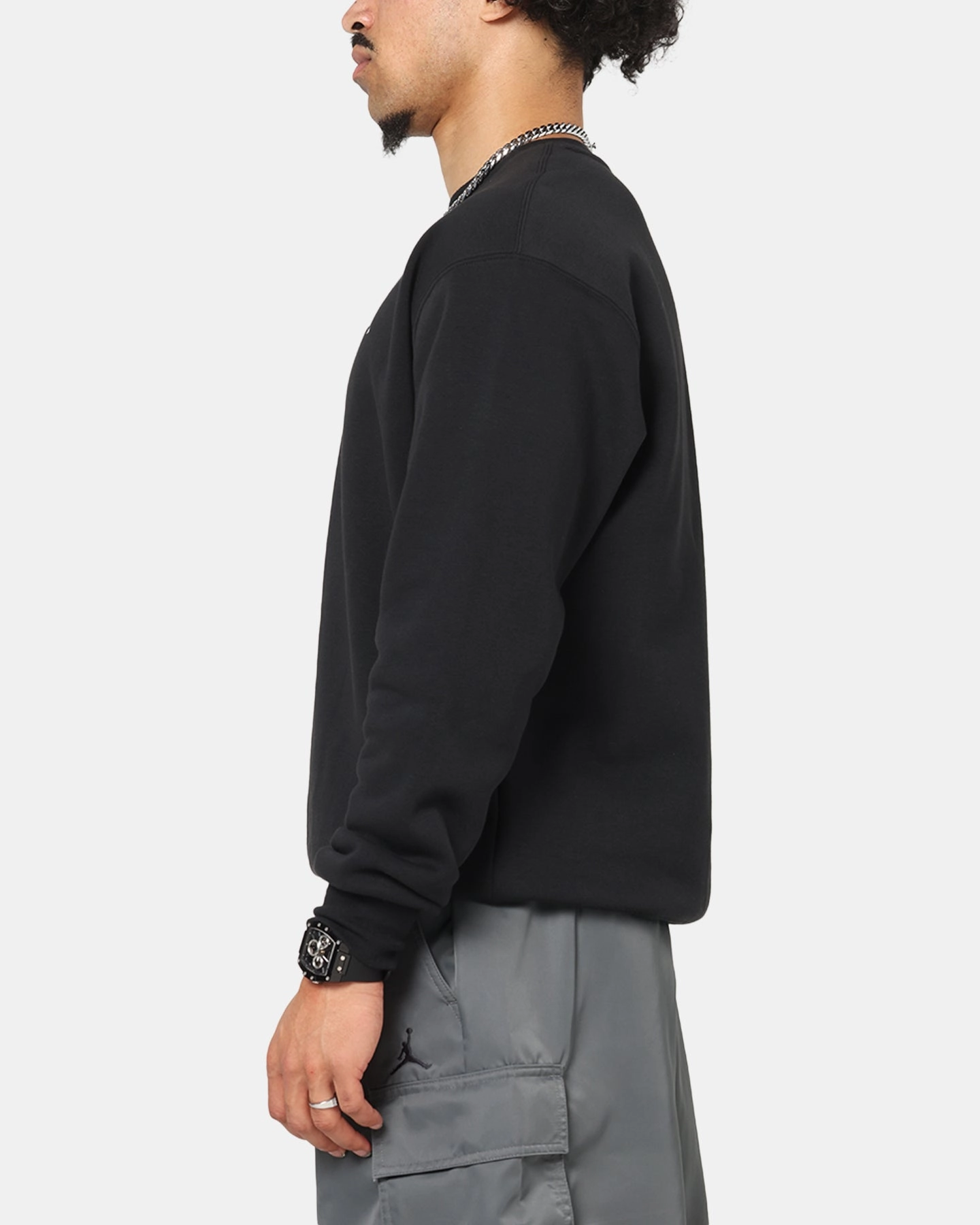 Snug Layer Cozy and trendy Jordan Brooklyn Fleece Crewneck Black/White