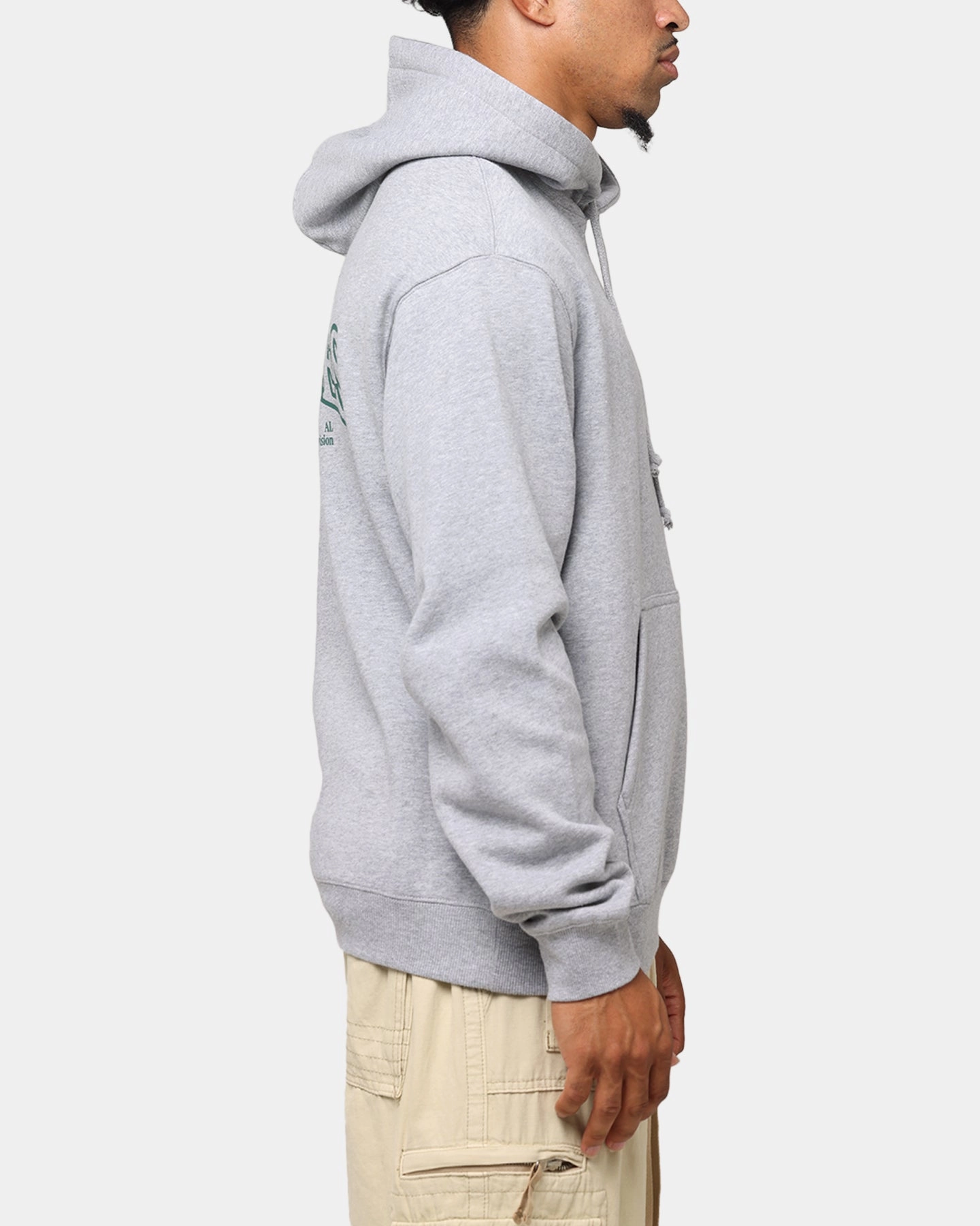 Low Carbon Sustainable Manufacturing Majestic Athletic New York Yankees Murcer Arch Hoodie Grey Marle