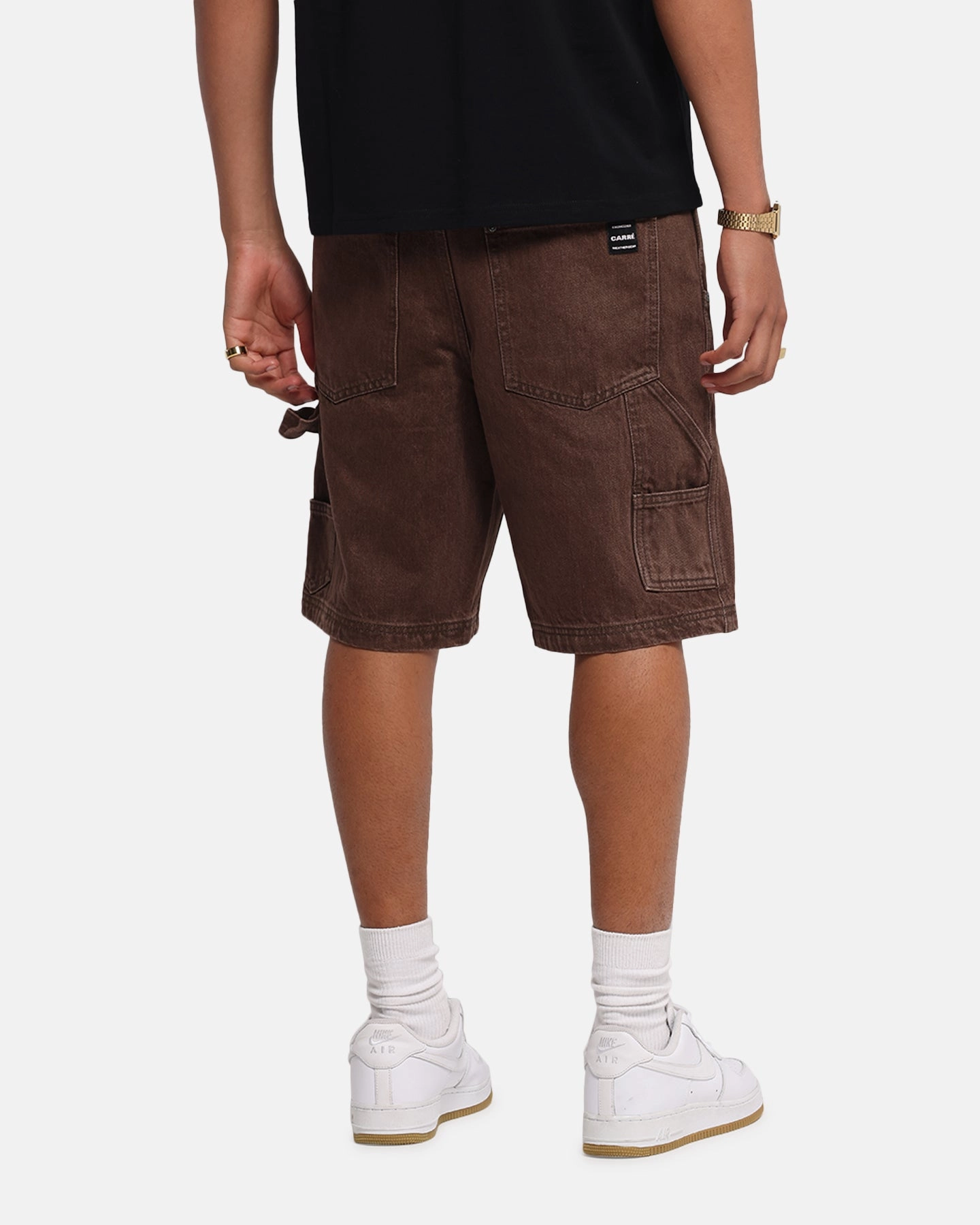 Loose cut Carre Weatherwear Carpenter Jorts Dark Brown