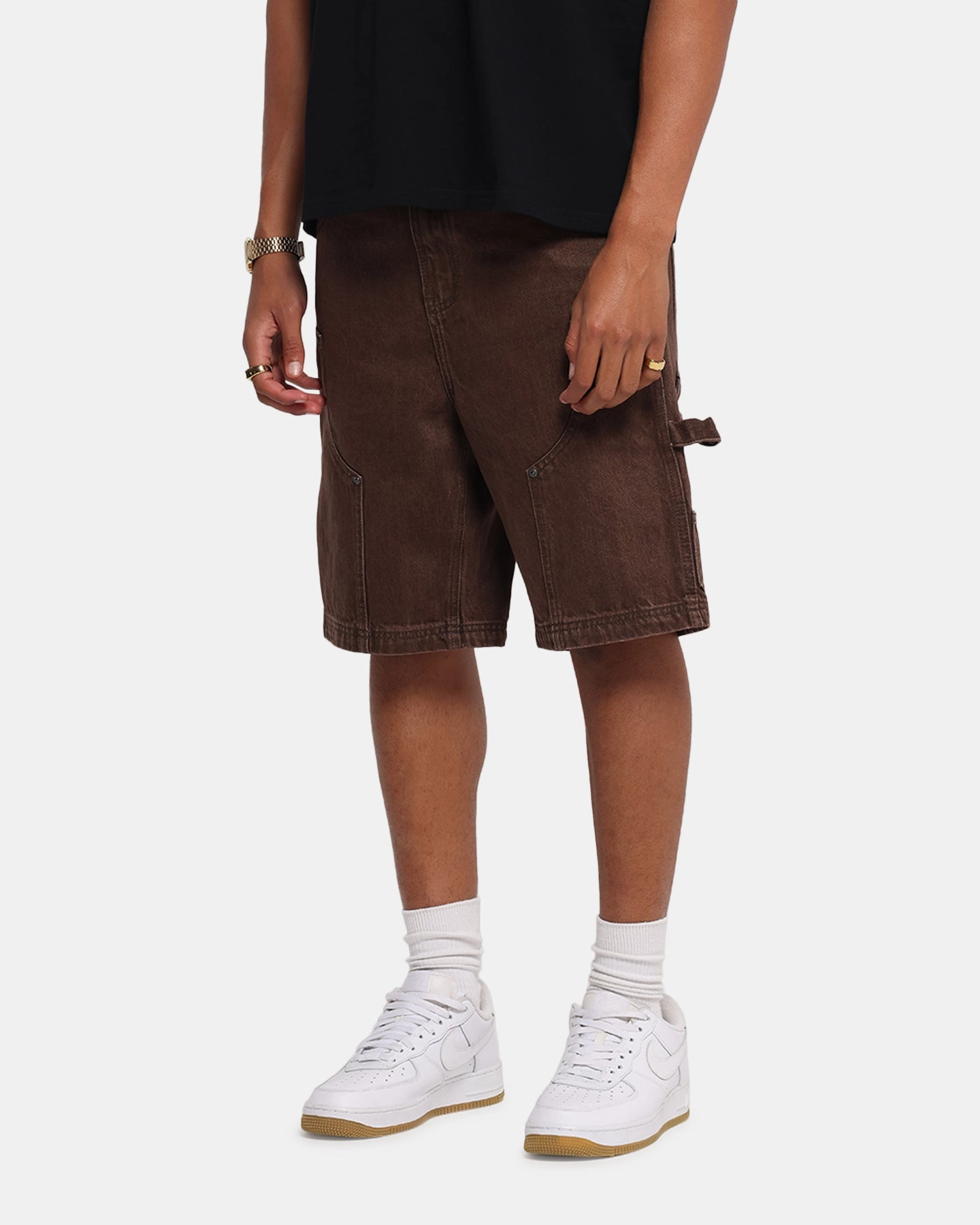 Carre Weatherwear Carpenter Jorts Dark Brown Active Wear