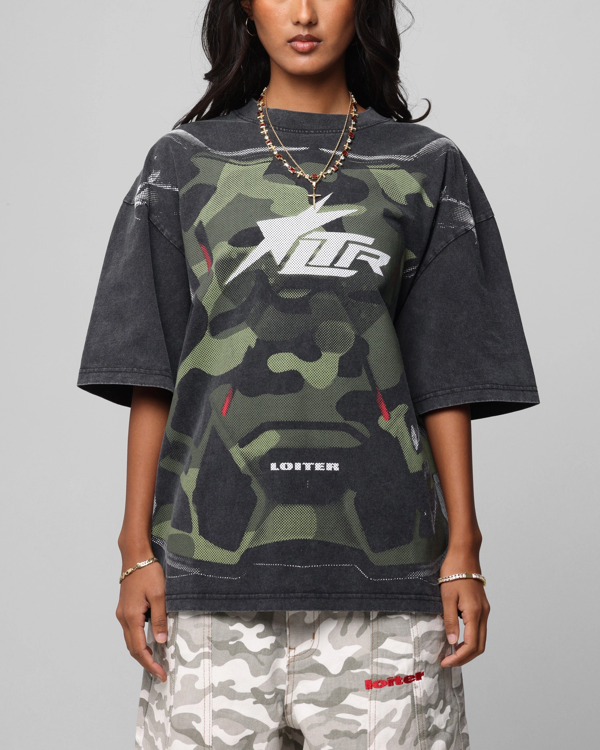 Loiter Motocross Vintage T-Shirt Vintage Black TemperatureRegulating