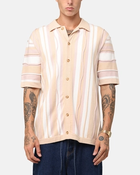 XXIII Coogee Button Up Shirt Cream/White Anti Static Finish Trendy Outfit